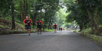 Jaga Imunitas Tubuh, Prajurit Yonranratfib 1 Marinir Gelar Lari Ketahanan