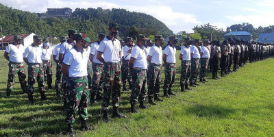 Yonmarhanlan X/Jayapura Pasmar 3 Ikuti Baksos Bencana Banjir