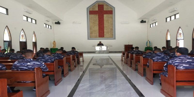 Meminta Keselamatan, Menbanpur 3 Mar Pasmar 3 Laksanakan Doa Bersama