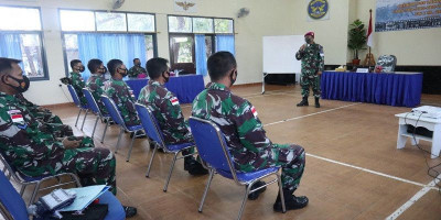 Prajurit Yonmarhanlan VII ikuti pembukaan latihan P5T Glagaspur  TW I Tahun 2021 Lanudal Kupang