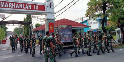 Prajurit Yonmarhalan III Laksanakan Pembinaan Fisik dan Perawatan Material