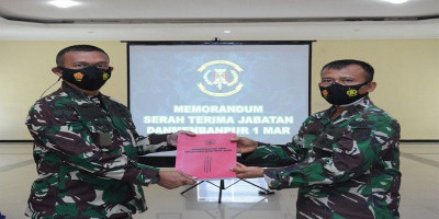 Memorandum Sertijab Komandan Resimen Bantuan Tempur 1 Marinir 