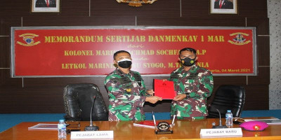 Danmenkav 1 Marinir Gelar Memorandum Serah Terima Jabatan 