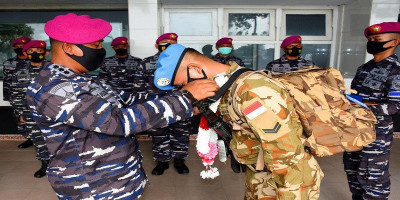 Komandan Resimen Artileri 2 Marinir Pasmar 2 Sambut Prajuritnya Selesai Melaksanakan Satgas PBB