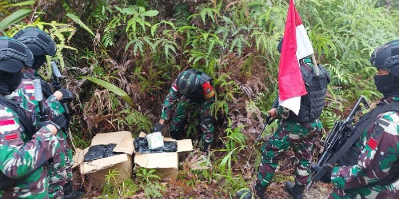 42,9 Kilogram Sabu-sabu Diamankan Satgas TNI di Perbatasan Kalimantan Barat 
