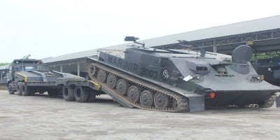 Prajurit Fighter Sejati Yonranratfib 2 Marinir Pasmar 2 Asah Keterampilan Mengemudi Ranpur Naik Turun Opleger