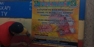 Tangkap Orang Buang Sampah Dapat Hadiah Rp 1 Juta, Berminat?