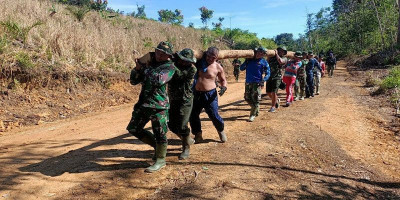 Danyonmarhanlan XII Apresiasi Prajuritnya dalam Satgas TMMD di Kabupaten Landak