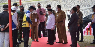 Ditinjau Wapres, Kementerian PUPR Janjikan Bendungan Way Sekampung Selesai Juli