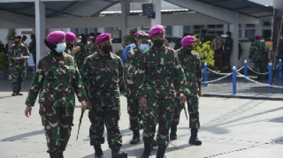Dankormar Dampingi Kasal Pantau Serbuan Vaksinasi Covid -19