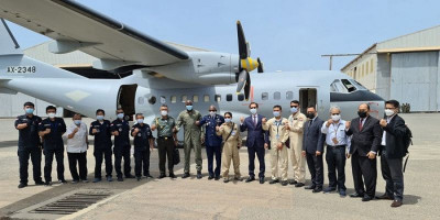 Atase Pertahanan RI dan KSAU Senegal Sambut Kedatangan Pesawat CN 235-220 Produksi PT DI