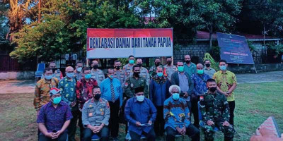 Deklarasi Damai, FKUB Bersama Seluruh Komponen di Papua Kutuk Keras Aksi Terorisme