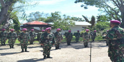 PRCPB dari Marinir TNI AL diberangkatkan ke Larantuka 
