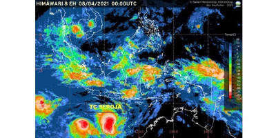 Siklon Tropis Seroja Meningkat, Empat Provinsi Diminta Waspada