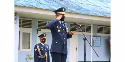 Upacara Peringatan HUT ke-75 TNI Angkatan Udara di Lanud Silas Papare
