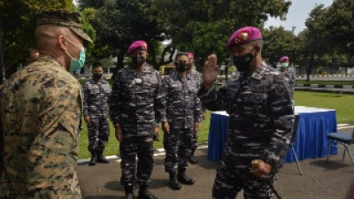 Dankormar Terima Kunjungan Atase Militer USMC