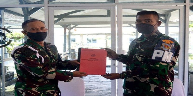 Memorandum Serah Terima Jabatan Komandan Batalyon Polisi Militer 2 Marinir Pasmar 2.
