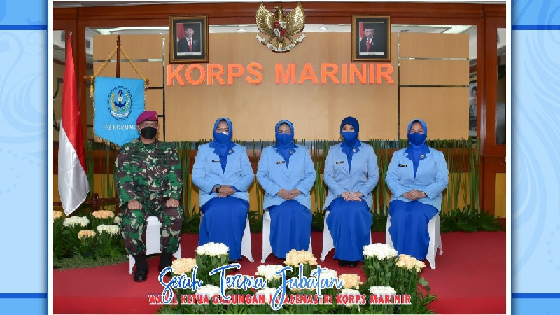 Ketua Gabungan Jalasenastri Korps Marinir Pimpin Sertijab Wakil Ketua Gabungan Jalasenastri Korps Marinir