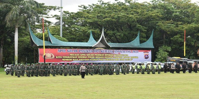 Danyonmarhanlan II Hadiri Apel Gelar Pasukan Operasi Singgalang Ketupat 2021