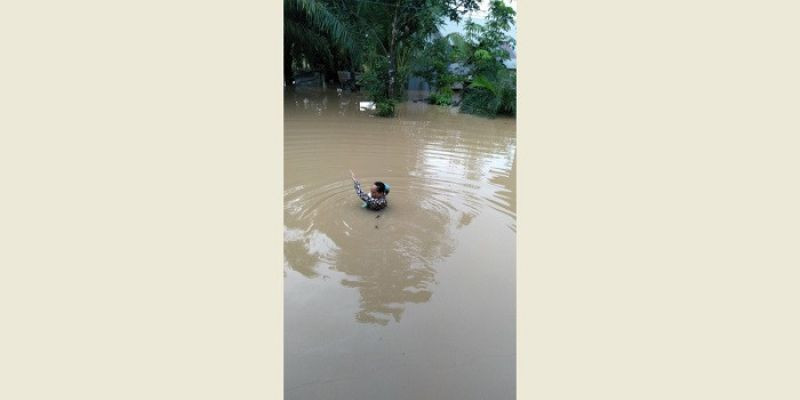 Lebaran Hari Pertama, Ratusan Rumah di Kalimantan Selatan Terendam Banjir 