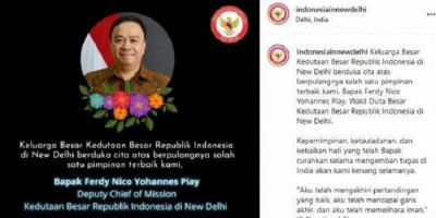 Wadubes RI untuk India Ferdy Nico Meninggal Dunia Terpapar Corona