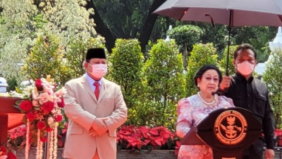 Resmikan Patung Bung Karno, Megawati Sebut Prabowo Sahabat