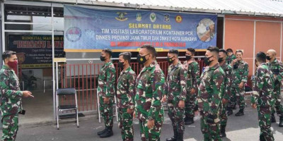 Dukung Program Pencegahan dan Penyebaran Covid -19, Prajurit Lanmar Sorong Swab Antigen Serentak