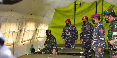 Panglima TNI Tinjau Kesiapan Rumah Sakit Lapangan Marinir TNI AL