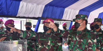 Kasal Tinjau Mess Dolos Marinir Jadi Sarana Perawatan Covid-19
