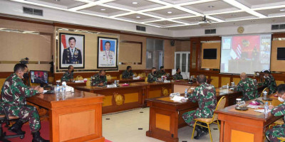Secara Virtual Wadan Kormar Ikuti Rapat PPKM dan Penanggulangan Covid-19