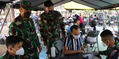 Vaksinator Lanud SPR Secara Masif, Terjadwal Dan Berkelanjutan Laksanakan Serbuan Vaksinasi Terintegrasi