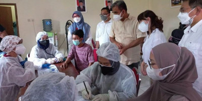 Rayakan HUT ke-76 RI, Gerindra Tangsel Gelar Vaksinasi Massal