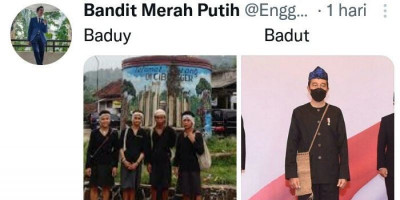 Viral Lagi, Pria Ini Sebut Jokowi 'Badut' Saat Pakai Baju Adat Badui