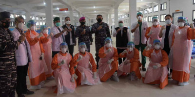 Di Pangkalan Marinir Surabaya, Kasal Resmikan RS Darurat Covid-19