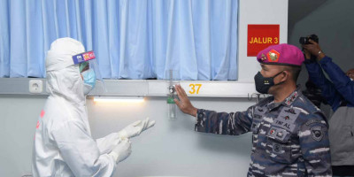 Dankormar Dampingi Kasal Tinjau Rumah Oksigen Gotong Royong
