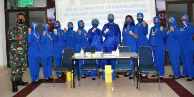 Jelang Hut Ke-75 Jalasenastri, RSMC Dan Jalasenastri Cabang 3 Pg Kormar Laksanakan Vaksinasi