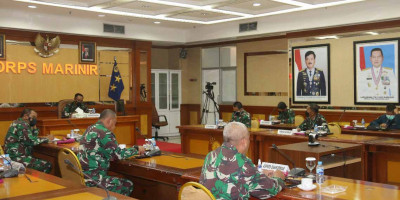 Dankormar Mengikuti Pengarahan Kasal Melalui Vicon