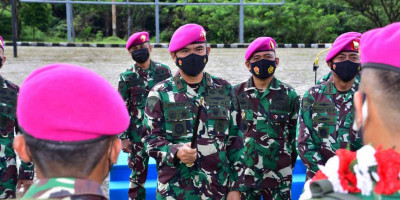 Komandan Pasmar 3 Sambut Kedatangan Satgasmar Pam Pulau Terluar XXIV