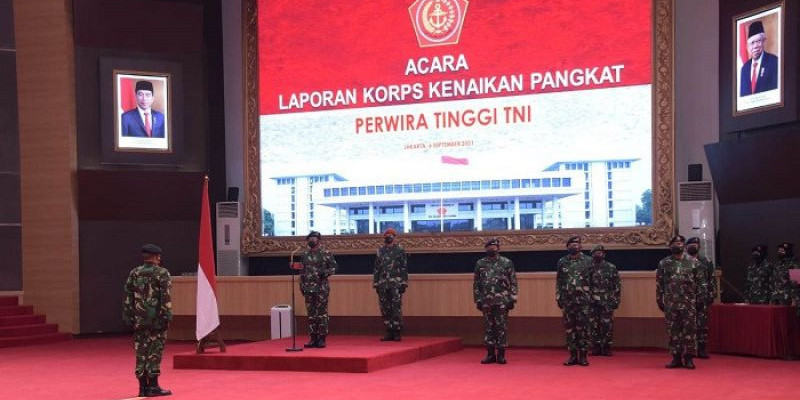Panglima TNI Terima Laporan Korps Kenaikan Pangkat 25 Perwira Tinggi