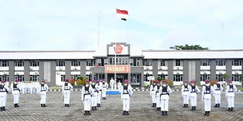 Komandan Pasmar 3 Pimpin Upacara Peringatan HUT ke-76 TNI AL