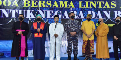 Dankormar Bersama Habib Luthfi Hadiri Doa Bersama Lintas Agama
