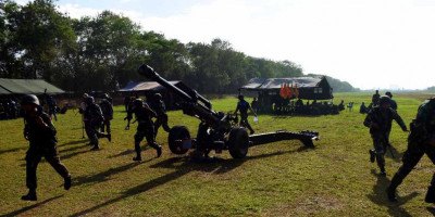 Danmenart 2 Mar Gelar Lomba Menembak Pertahanan Dekat di Daerah Steeling Antar Baterai Menart 2 Mar