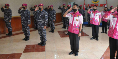  Prajurit Dan PNS Lanmar Jakarta Ikuti Upacara Hari Kesaktian Pancasila Secara Virtual