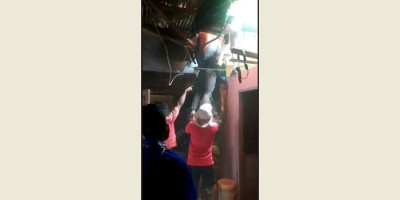 Viral Atlet Gantole PON Papua Mendarat di Atap Rumah Warga, Untung Tak di Permukiman Buaya