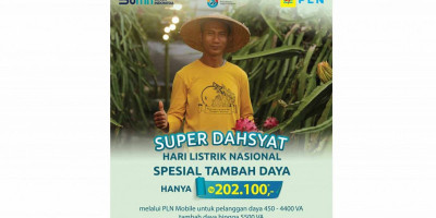 PLN Luncurkan Promo Super Dahsyat Tambah Daya Hanya Rp 202.100