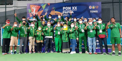 LaNyalla Bangga Jatim Sukses Sapu Bersih Emas Tenis PON XX Papua