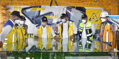 Tinjau Pembangunan Bendungan Sepaku Semoi, Menteri Basuki Tekankan Jaga Kualitas