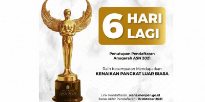 Anugerah ASN Masih Dibuka, Raih Kesempatan Kenaikan Pangkat Luar Biasa