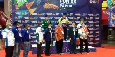 Raih Satu Emas dan Dua Perunggu, Papua Melesat ke Posisi Lima Perolehan Medali Gulat