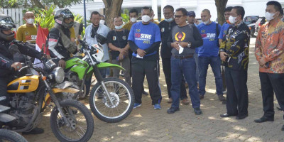 Dilepas Ketua PWI Lampung, Tim Ekspedisi JKW-PWI Lanjutkan Perjalanan ke Palembang